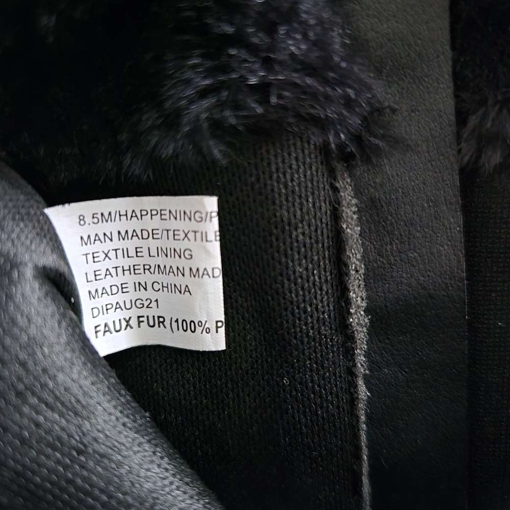 NWT Sincerely Jules Happening Faux Fur Lined Combats Boots In Black Size 8.5 - Picture 10 of 10